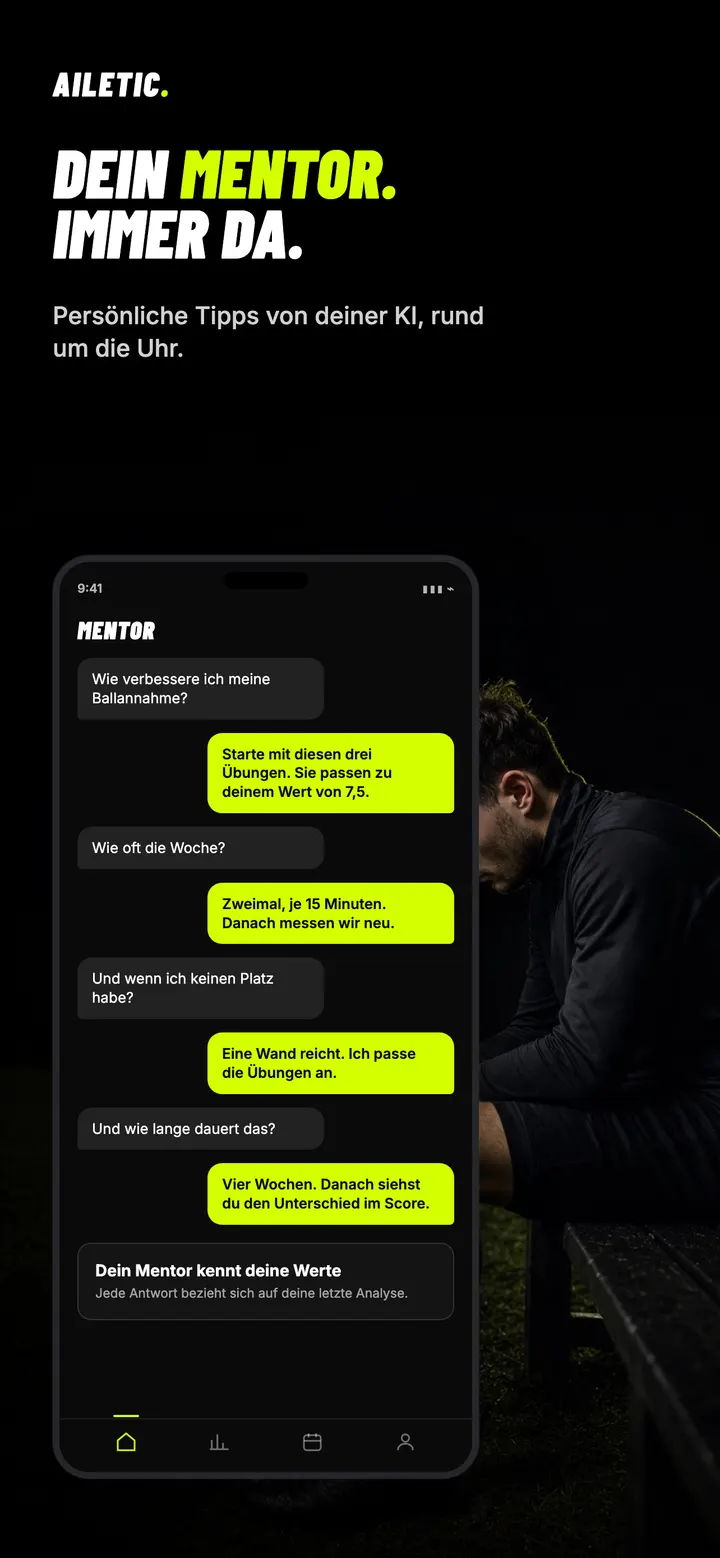 Der KI-Mentor in der AILETIC-App